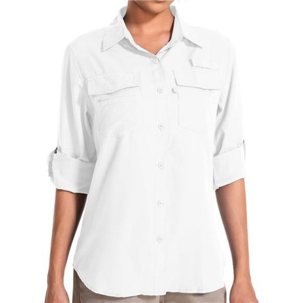 Women's UPF 50 UV Sun Protection Long Sleeve Safari Shirts Quick Dry Hiking